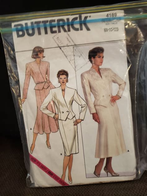 Butterick 4189 Sewing Pattern For Misses Top Skirt Cut To A Etsy