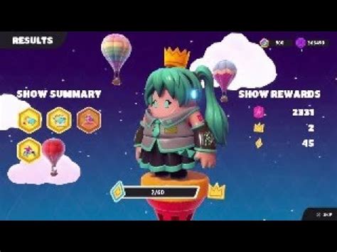 Reaching Level In Fall Guys Season Hatsune Miku Gameplay Youtube