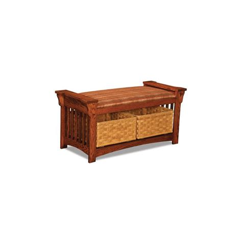 Mission Style Solid Wood Slat Bench