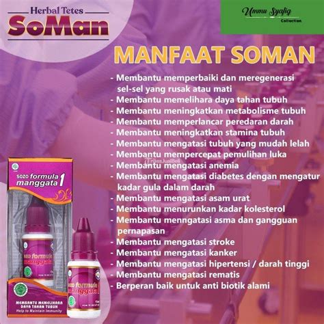 Soman Jamu Tetes Herbal Ml Sozo Formula Soman Manggata Asli