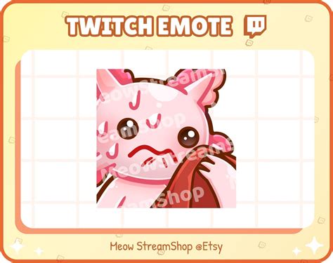 Twitch Emote Cute Axolotl Sweating Emote Cute Axolotl Salamander