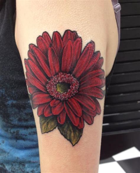 FYeahTattoos.com — This is my new Gerber Daisy tattoo I got for my...