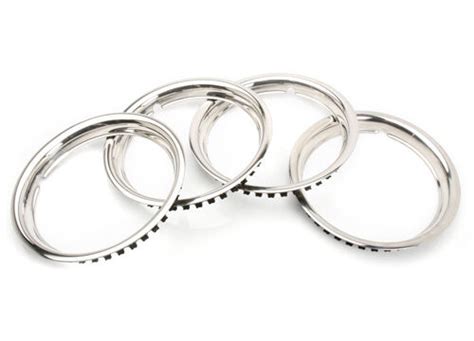 New Set Of 4 Polished Stainless Steel Trim Rings 1968 1980 Mgb W Rostyle Wheels Ebay