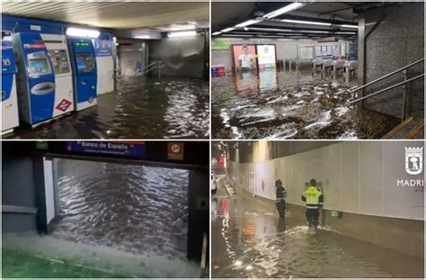 Watch Madrid Metro Flooded As Heavy Rain In Spain Lingers