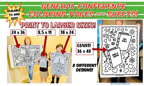 LDS GENERAL CONFERENCE Coloring Pages Digital Download Hand-drawn ...