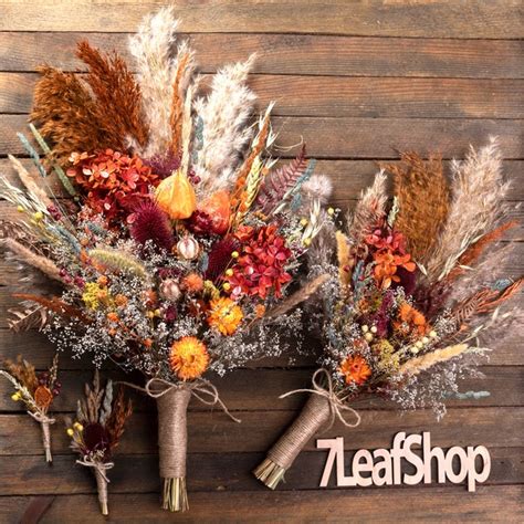 Autumn Dried Flower Wedding Etsy