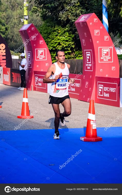 New Delhi India October 2023 Vedanta Delhi Half Marathon Race – Stock ...