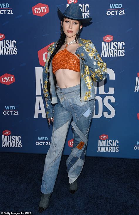 Noah Cyrus Sizzles In Two Looks As She Hits The Stage In Nearly Naked Sheer Look At Cmt Music