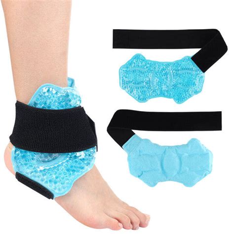 Ankle Ice Pack Sports Hot Cold Compress Gel Wrap Therapy Elbow Arm Knee Pad For Ankle Joint