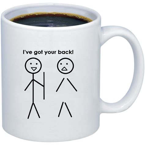 Ive Got Your Back Stick Figure Funny Coffee Mug 15oz Coffee Mug