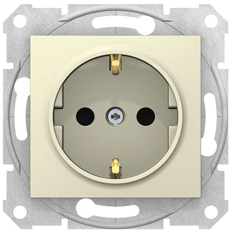 Розетка Schneider Electric 2P+E Beige (12609) – PandaShop.md. Купить ...