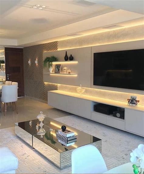 Different TV Background Wall Design Makes The Living Room Look High-end, Atmospheric and ...