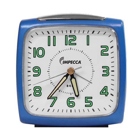 Bell Alarm Clock, Metallic Blue