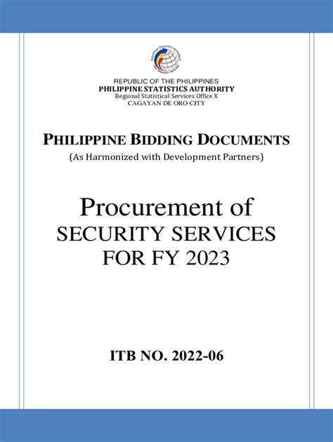 Fillable Online Invitation To Bid Procurement Of Security Services Cy