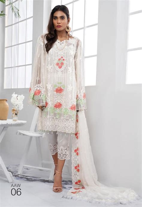 Akbar Aslam Chiffon Party Dress 2020 Master Replica Pakistan