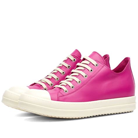 Rick Owens Womens Low Sneakers In Hot Pinkmilk Rick Owens