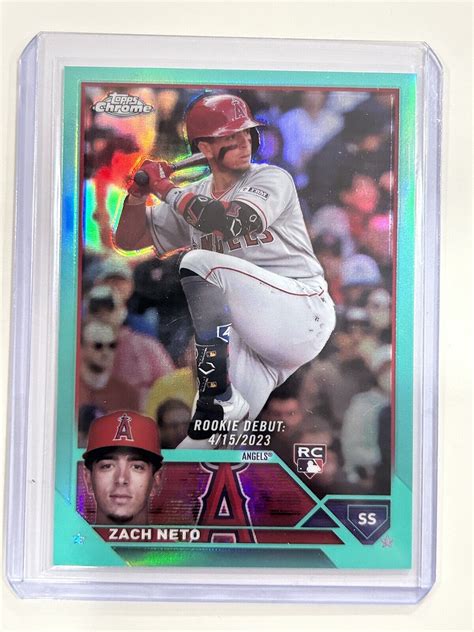 Topps Chrome Update Zach Neto Rookie Aqua Refractor Los