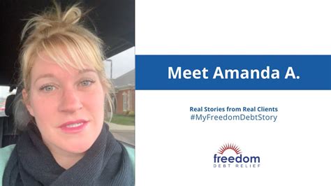 Freedom Debt Relief Reviews Meet Amanda A Freedom Debt Relief Youtube