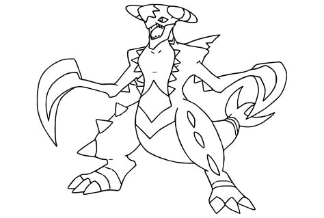 Mega Gaburaisu Pokemon Coloring Free Printable Coloring Pages