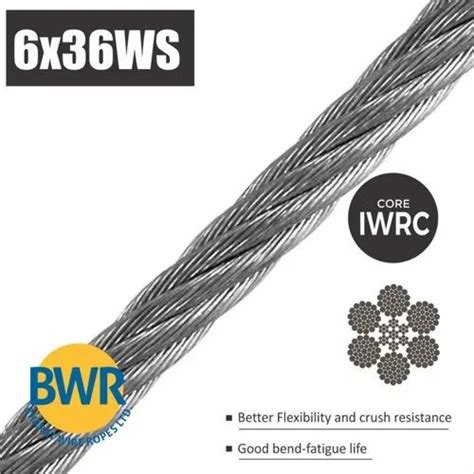 100 Mtr Ungalvanized Steel Wire Rope 16mm 6X36 INDIROPE 636WS IWRC6 X