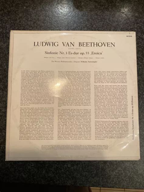 WILHELM FURTWÄNGLER Beethoven Eroica Symphony Electrola EUR 5 99