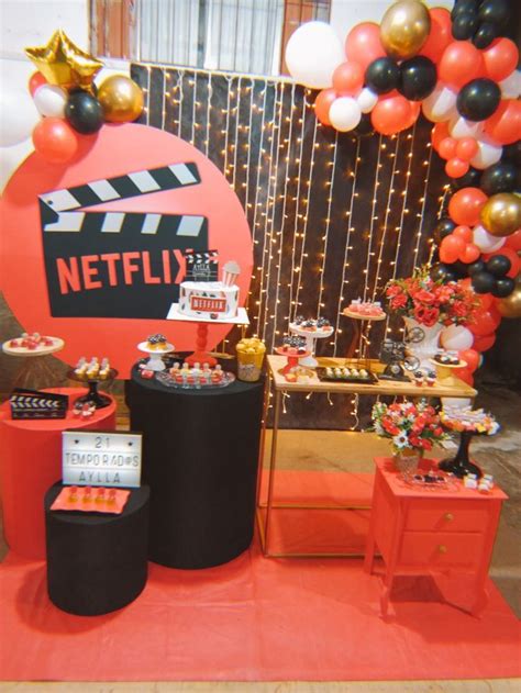 Festa Netflix Theme Party Decorations Party Themes Table Decorations