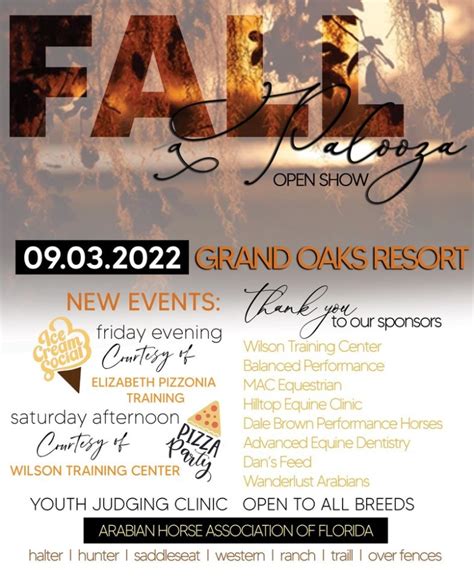 Upcoming Events The Grand Oaks Resort