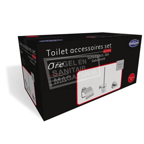 Best Design Ore One Pack Toilet Accessoires Set Rvs Geborsteld Tsm