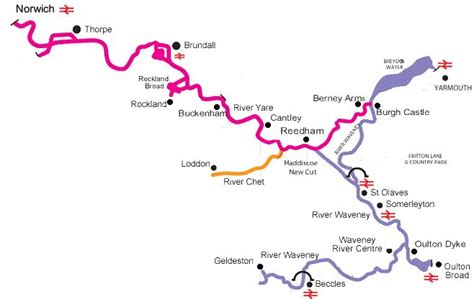 Southern Rivers Map | Norfolk holiday, Norfolk broads, Boat hire