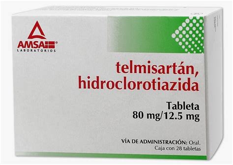 TELMISARTAN HIDROCLOROTIAZIDA 80 12 5 MG 28 TAB AMSA