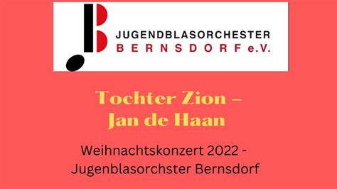 Tochter Zion Georg Friedrich Händel Arr Jan de Haan