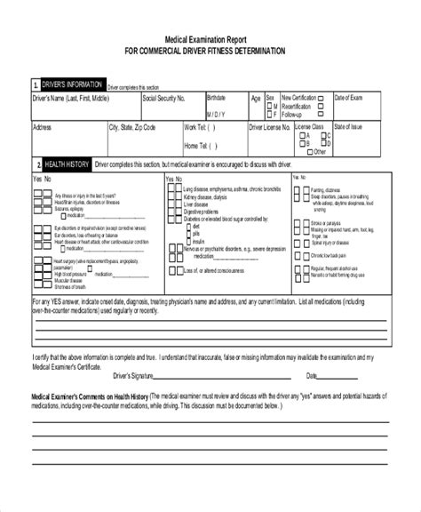 Free 12 Sample Medical Examination Forms In Pdf Excel Word