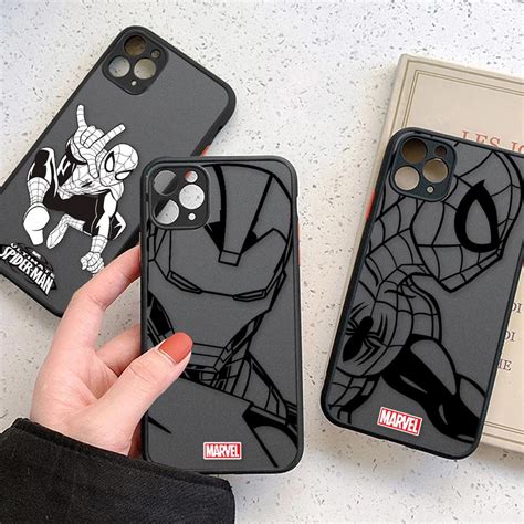 Marvel Capinha Fosca À Prova De Choque Para Apple iPhone 11 12 13 Pro