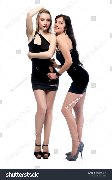 Two Women Blonde Brunette Sexy Dress Stock Photo Shutterstock