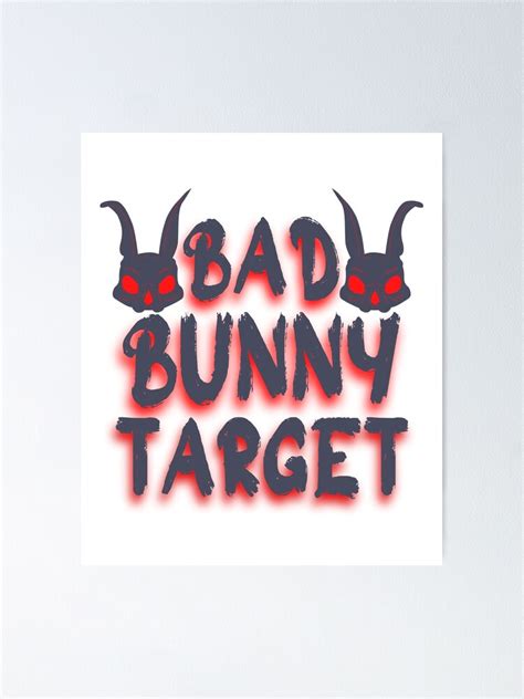 Bad Bunny Target Poster For Sale By Designoptim Redbubble