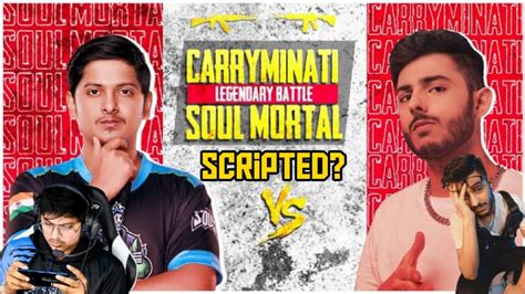 Carry Vs Mortal Tdm Nd Match Pubg Mobile V Scripted Soul Mortal Vs