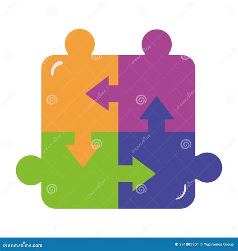 Puzzle pieces colorful stock illustration. Illustration of isolated ...