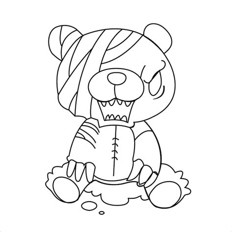 Premium Vector Pastel Goth And Creepy Kawaii Coloring Page