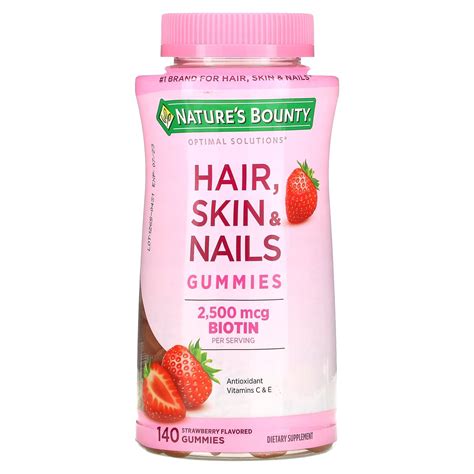 Nature S Bounty Hair Skin And Nails Gummies With Mcg Biotin To