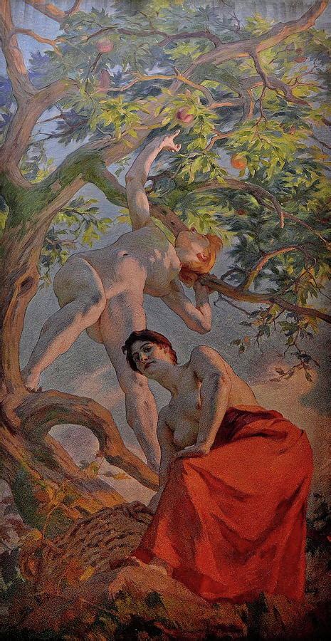 Fruit Ceiling Classic Nude Art Nouveau Painting By Victor Prouve