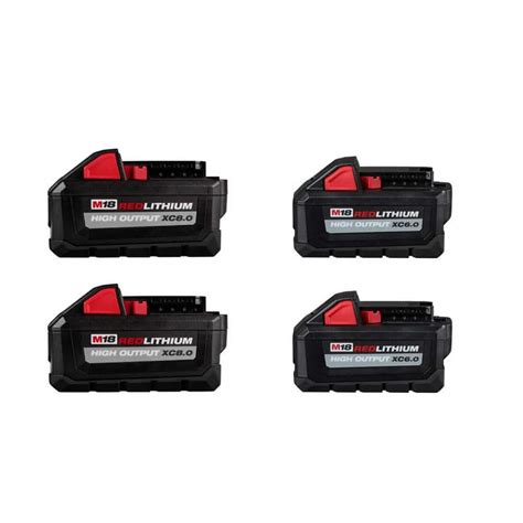 Milwaukee M18 18-Volt Lithium-Ion HIGH OUTPUT XC 8.0Ah (2-Pack) and 6 ...