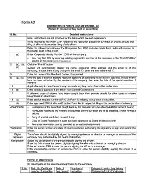 Fillable Online INSTRUCTIONS FOR FILLING OF EFORM 4C Fax Email Print