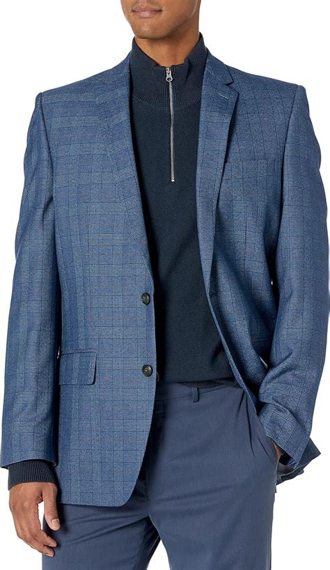 Haggar Men S Glen Plaid Tailored Fit Center Vent Sport Coat Medium