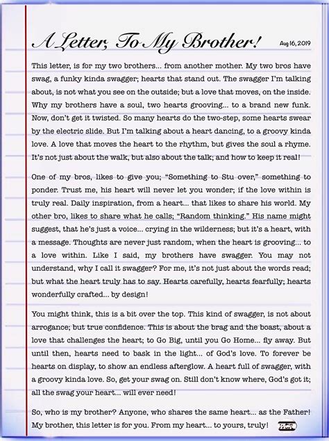 Letter To Brother 2