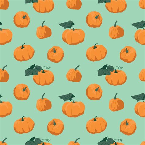 Pumpkins Seamless Pattern Of Pumpkins Vector Image 11657756 Vector