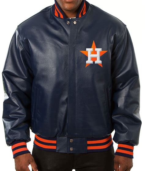 Navy Blue Varsity Letterman Houston Astros Leather Jacket Jackets Expert