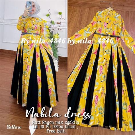 Jual Nabila Dress Label Madani Shopee Indonesia