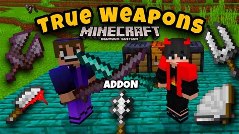 Nuevas Armas Para Minecraft Pe True Weapons Mod Youtube