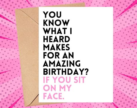 Naughty Card For Her Happy Birthday I Hope It S As Great As Your Ass Dirty Cards For