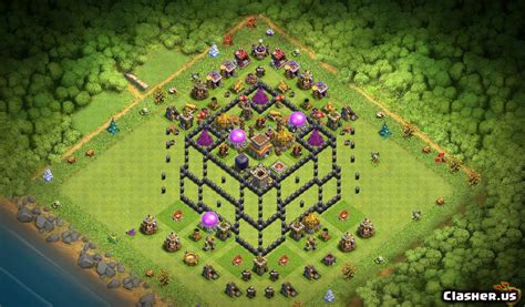 Town Hall 8 TH8 Fun Troll Progress Base 3D Castle With Link 10